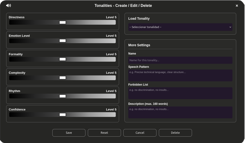 Tonalitäts-Mixer Screenshot